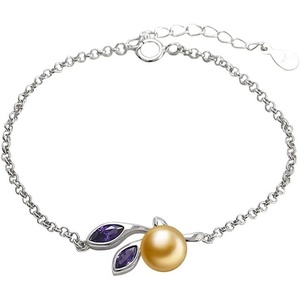 image:imageWife Jewelry Gifts  Genuine South Sea Golden Pearl Jewelry Bracelet for Women Birthday Jewelry for Girlfriend Valentines Day for Wife Mothers Day for Mom Grandma Gifts for Her NO33688