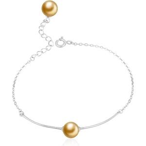 image:imageWife Jewelry Gifts  Genuine South Sea Golden Pearl Jewelry Bracelet for Women Birthday Jewelry for Girlfriend Valentines Day for Wife Mothers Day for Mom Grandma Gifts for Her NO33671