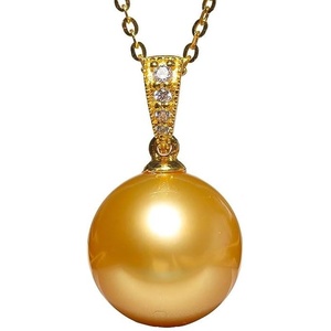 image:imageWife Jewelry Plated 18K Gold  Genuine South Sea Golden Pearl Jewelry Pendant Necklace for Women Birthday Jewelry for Girlfriend Valentines Day for Wife Mothers Day for Mom Grandma NO11261