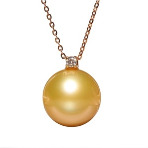 image:imageWife Jewelry Plated 18K Gold  Genuine South Sea Golden Pearl Jewelry Pendant Necklace for Women Birthday Jewelry for Girlfriend Valentines Day for Wife Mothers Day for Mom Grandma NO11271