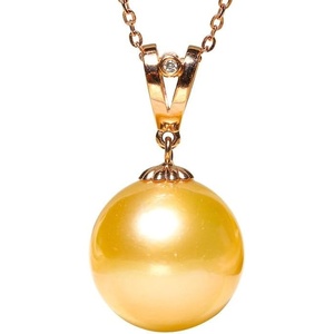 image:imageWife Jewelry Plated 18K Gold  Genuine South Sea Golden Pearl Jewelry Pendant Necklace for Women Birthday Jewelry for Girlfriend Valentines Day for Wife Mothers Day for Mom Grandma NO11257