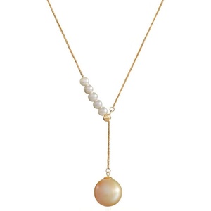 image:imageWife Jewelry Plated 18K Gold  Genuine South Sea Golden Pearl Jewelry Pendant Necklace for Women Birthday Jewelry for Girlfriend Valentines Day for Wife Mothers Day for Mom Grandma NO11302