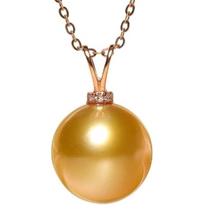 image:imageWife Jewelry Plated 18K Gold  Genuine South Sea Golden Pearl Jewelry Pendant Necklace for Women Birthday Jewelry for Girlfriend Valentines Day for Wife Mothers Day for Mom Grandma NO11275