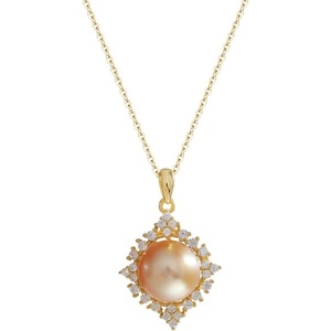 image:imageWife Jewelry Plated 18K Gold  Genuine South Sea Golden Pearl Jewelry Pendant Necklace for Women Birthday Jewelry for Girlfriend Valentines Day for Wife Mothers Day for Mom Grandma NO11306