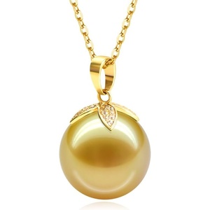 image:imageWife Jewelry Plated 18K Gold  Genuine South Sea Golden Pearl Jewelry Pendant Necklace for Women Birthday Jewelry for Girlfriend Valentines Day for Wife Mothers Day for Mom Grandma NO11247