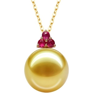 image:imageWife Jewelry Plated 18K Gold  Genuine South Sea Golden Pearl Jewelry Pendant Necklace for Women Birthday Jewelry for Girlfriend Valentines Day for Wife Mothers Day for Mom Grandma NO11249