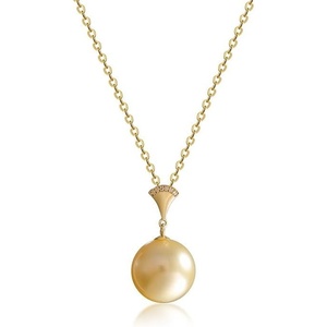 image:imageWife Jewelry Plated 18K Gold  Genuine South Sea Golden Pearl Jewelry Pendant Necklace for Women Birthday Jewelry for Girlfriend Valentines Day for Wife Mothers Day for Mom Grandma NO11299