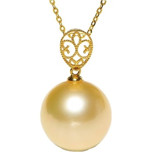 image:imageWife Jewelry Plated 18K Gold  Genuine South Sea Golden Pearl Jewelry Pendant Necklace for Women Birthday Jewelry for Girlfriend Valentines Day for Wife Mothers Day for Mom Grandma NO11235