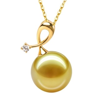 image:imageWife Jewelry Plated 18K Gold  Genuine South Sea Golden Pearl Jewelry Pendant Necklace for Women Birthday Jewelry for Girlfriend Valentines Day for Wife Mothers Day for Mom Grandma NO11278