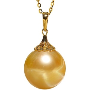 image:imageWife Jewelry Plated 18K Gold  Genuine South Sea Golden Pearl Jewelry Pendant Necklace for Women Birthday Jewelry for Girlfriend Valentines Day for Wife Mothers Day for Mom Grandma NO11258