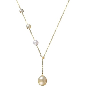 image:imageWife Jewelry Plated 18K Gold  Genuine South Sea Golden Pearl Jewelry Pendant Necklace for Women Birthday Jewelry for Girlfriend Valentines Day for Wife Mothers Day for Mom Grandma NO11282