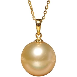 image:imageWife Jewelry Plated 18K Gold  Genuine South Sea Golden Pearl Jewelry Pendant Necklace for Women Birthday Jewelry for Girlfriend Valentines Day for Wife Mothers Day for Mom Grandma NO11270