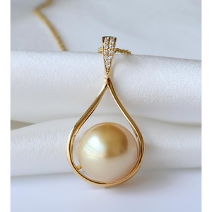 image:imageWife Jewelry Plated 18K Gold  Genuine South Sea Golden Pearl Jewelry Pendant Necklace for Women Birthday Jewelry for Girlfriend Valentines Day for Wife Mothers Day for Mom Grandma NO11253