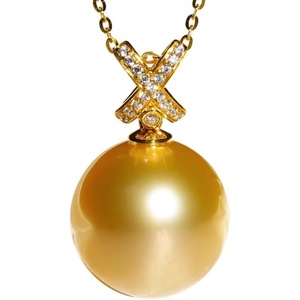 image:imageWife Jewelry Plated 18K Gold  Genuine South Sea Golden Pearl Jewelry Pendant Necklace for Women Birthday Jewelry for Girlfriend Valentines Day for Wife Mothers Day for Mom Grandma NO11238