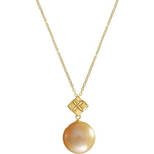 image:imageWife Jewelry Plated 18K Gold  Genuine South Sea Golden Pearl Jewelry Pendant Necklace for Women Birthday Jewelry for Girlfriend Valentines Day for Wife Mothers Day for Mom Grandma NO11283