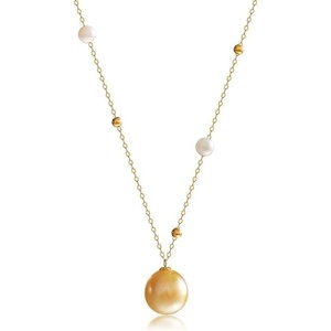 image:imageWife Jewelry Plated 18K Gold  Genuine South Sea Golden Pearl Jewelry Pendant Necklace for Women Birthday Jewelry for Girlfriend Valentines Day for Wife Mothers Day for Mom Grandma NO11285