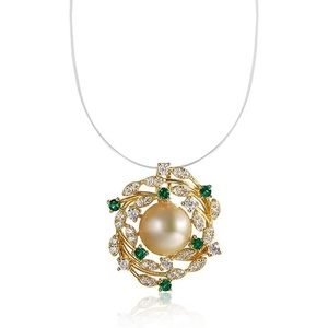 image:imageWife Jewelry Plated 18K Gold  Genuine South Sea Golden Pearl Jewelry Pendant Necklace for Women Birthday Jewelry for Girlfriend Valentines Day for Wife Mothers Day for Mom Grandma NO11305