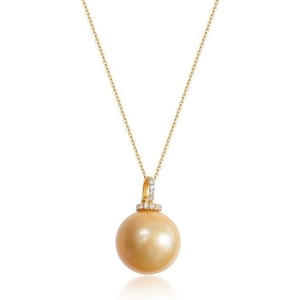 image:imageWife Jewelry Plated 18K Gold  Genuine South Sea Golden Pearl Jewelry Pendant Necklace for Women Birthday Jewelry for Girlfriend Valentines Day for Wife Mothers Day for Mom Grandma NO11284