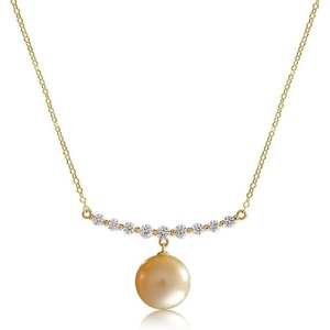 image:imageWife Jewelry Plated 18K Gold  Genuine South Sea Golden Pearl Jewelry Pendant Necklace for Women Birthday Jewelry for Girlfriend Valentines Day for Wife Mothers Day for Mom Grandma