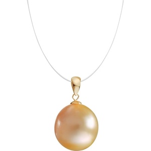 image:imageWife Jewelry Plated 18K Gold  Genuine South Sea Golden Pearl Jewelry Pendant Necklace for Women Birthday Jewelry for Girlfriend Valentines Day for Wife Mothers Day for Mom Grandma NO11296