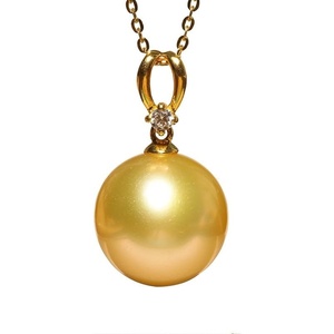 image:imageWife Jewelry Plated 18K Gold  Genuine South Sea Golden Pearl Jewelry Pendant Necklace for Women Birthday Jewelry for Girlfriend Valentines Day for Wife Mothers Day for Mom Grandma NO11254
