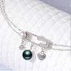 image:imageGifts for Wife Anniversary Bracelet for Women Tahitian Black Pearl Bracelet Real AAA Quality Handpicked Nature Pearls  Gifts for Mom Girlfriend Her NO11382