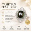 image:imageNONNYL Anniversary Birthday Gifts for Women Wife Natural Tahitian Pearl Rings Sterling Silver Mysterious Ocean Black Pearl Luxury Jewelry Gift for Women Mother WifeHer