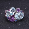 image:imageNONNYL Banquet Luxury Gem Ring for Women Jewelry Gifts S925 Sterling Silver Inlaid With Natural Gem Ring Gifts for Wife Mom Girlfriend Anniversary Birthday Fine Jewelry Gifts for Her