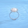 image:imageNONNYL Freshwater Cultured White Pearl Ring for Women Christmas Gifts for Wife Mom Anniversary Birthday Fine Jewelry Gifts for Her