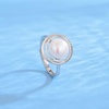 image:imageNONNYL Freshwater Cultured White Pearl Ring for Women Christmas Gifts for Wife Mom Anniversary Birthday Fine Jewelry Gifts for Her