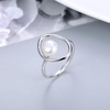 image:imageNONNYL Freshwater Cultured White Real Pearl Open End Ring for Women Christmas Gifts for Wife Mom Anniversary Birthday Fine Jewelry Gifts for Her