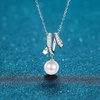image:imageNONNYL Freshwater Cultured White Real Pearl Pendant Necklaces for Women Christmas Gifts for Wife Mom Girlfriend Anniversary Birthday Fine Jewelry Gifts