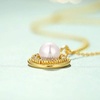 image:imageNONNYL Freshwater Pearl Necklace for Women  Cultured White Real Pearl Pendant Necklaces in S925 Sterling Silver with Genuine Cultured Pearls Pearl for Gifts for Women Girlfriend Her