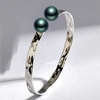 image:imageNONNYL Gifts for Anniversary Wife Bracelet for Women Tahitian Black Pearl Bracelet Real AAA Quality Handpicked Nature Pearls  Gifts for Mom Girlfriend Her NO113395
