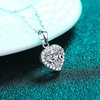 image:imageNONNYL Heart Necklace S925 Sterling Silver Moissanite Pendant Necklaces Gifts for Women  Collarbone Necklaces Christmas Gifts Jewelry for Wife Girlfriend Her