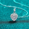 image:imageNONNYL Heart Necklace S925 Sterling Silver Moissanite Pendant Necklaces Gifts for Women  Collarbone Necklaces Christmas Gifts Jewelry for Wife Girlfriend Her