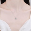image:imageNONNYL Heart Necklace S925 Sterling Silver Moissanite Pendant Necklaces Gifts for Women  Collarbone Necklaces Christmas Gifts Jewelry for Wife Girlfriend Her