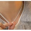 image:imageNONNYL Jewelry Company Sterling Silver 15mm Gypsophila Sparkling Chain Necklace 2021 new trend highend sense clavicle chain1820180 Inches