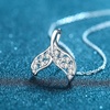 image:imageNONNYL Necklace S925 Sterling Silver Moissanite Pendant Necklaces Gifts for Women  Collarbone Necklaces Christmas Gifts Jewelry for Wife