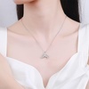 image:imageNONNYL Necklace S925 Sterling Silver Moissanite Pendant Necklaces Gifts for Women  Collarbone Necklaces Christmas Gifts Jewelry for Wife