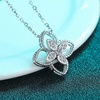 image:imageNONNYL Necklace S925 Sterling Silver Mosang Diamond Pendant Necklaces Gifts for Women  Collarbone Necklaces Christmas Gifts