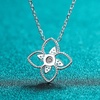 image:imageNONNYL Necklace S925 Sterling Silver Mosang Diamond Pendant Necklaces Gifts for Women  Collarbone Necklaces Christmas Gifts