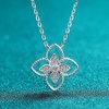 image:imageNONNYL Necklace S925 Sterling Silver Mosang Diamond Pendant Necklaces Gifts for Women  Collarbone Necklaces Christmas Gifts