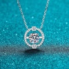 image:imageNONNYL Necklace S925 Sterling Silver Mosang Diamond Pendant Necklaces Gifts for Women  Collarbone Necklaces Christmas Gifts Jewelry for Wife