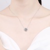 image:imageNONNYL Necklace S925 Sterling Silver Mosang Diamond Pendant Necklaces Gifts for Women  Collarbone Necklaces Christmas Gifts Jewelry for Wife
