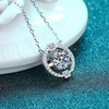 image:imageNONNYL Necklace S925 Sterling Silver Mosang Diamond Pendant Necklaces Gifts for Women  Collarbone Necklaces Christmas Gifts Jewelry for Wife