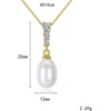image:imageNONNYL Pearl Necklace Genuine Freshwater Cultured 89mm Pearl Pendant Necklaces Sterling Silver for Women Fine Jewelry Gifts for Women Wife Girlfriend Mother