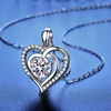 image:imageNONNYL S925 Heart Necklace Gift for Women Wife Pendant Jewelry Wedding Anniversary Sterling Silver Girlfriend Birthday Gifts for Her Pendants Necklaces for Christmas Mom Gifts