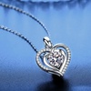 image:imageNONNYL S925 Heart Necklace Gift for Women Wife Pendant Jewelry Wedding Anniversary Sterling Silver Girlfriend Birthday Gifts for Her Pendants Necklaces for Christmas Mom Gifts