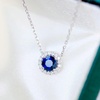 image:imageNONNYL S925 Sapphire Necklace Gift for Women Wife Womens Pendant Jewelry Wedding Anniversary Sterling Silver Girlfriend Birthday Gifts for Her Pendants Necklaces for Christmas Mom Gifts